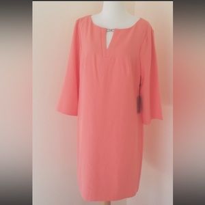 NWT! Adrianna Papell SZ 14, melon soft dress .